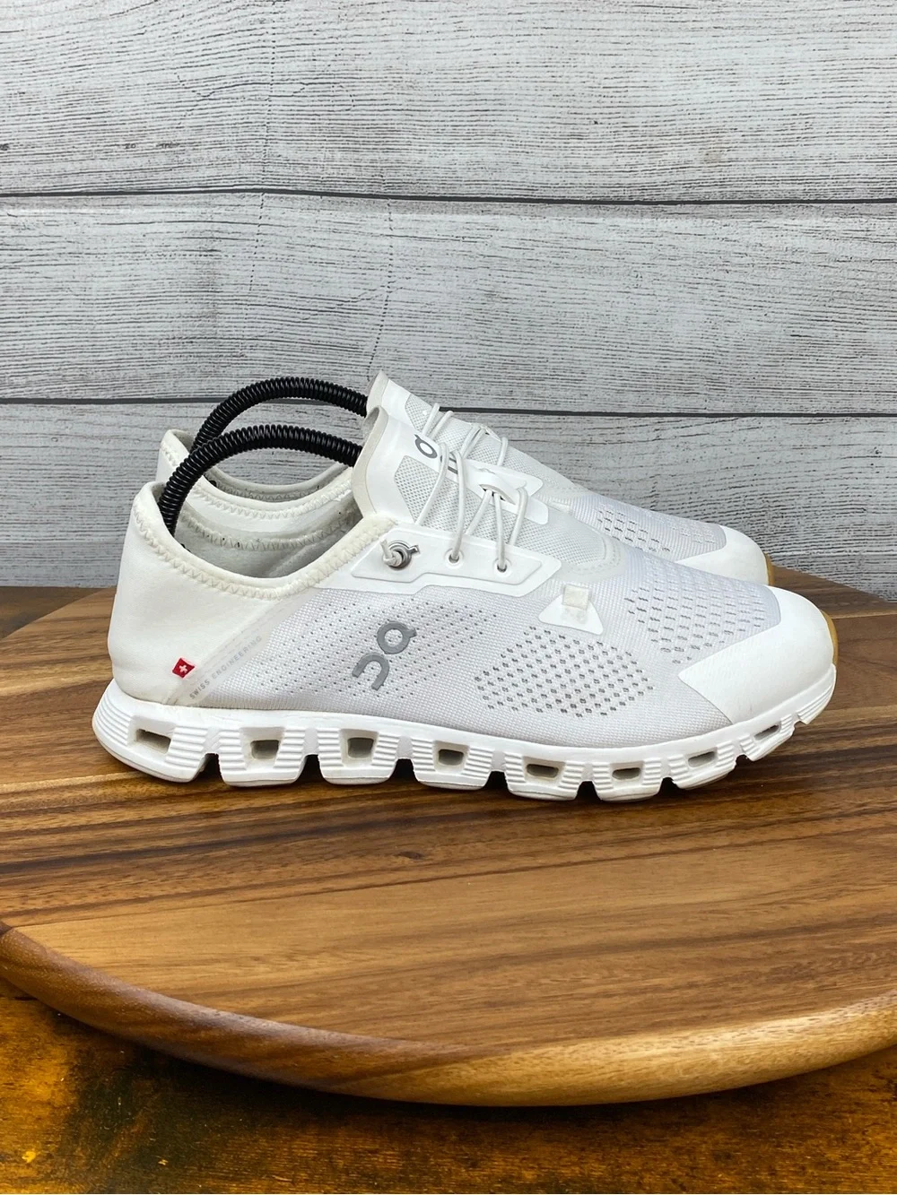 ON Running Cloud 5 Coast All White Slip On Lifestyle Shoe Women’s Sneaker Size 9